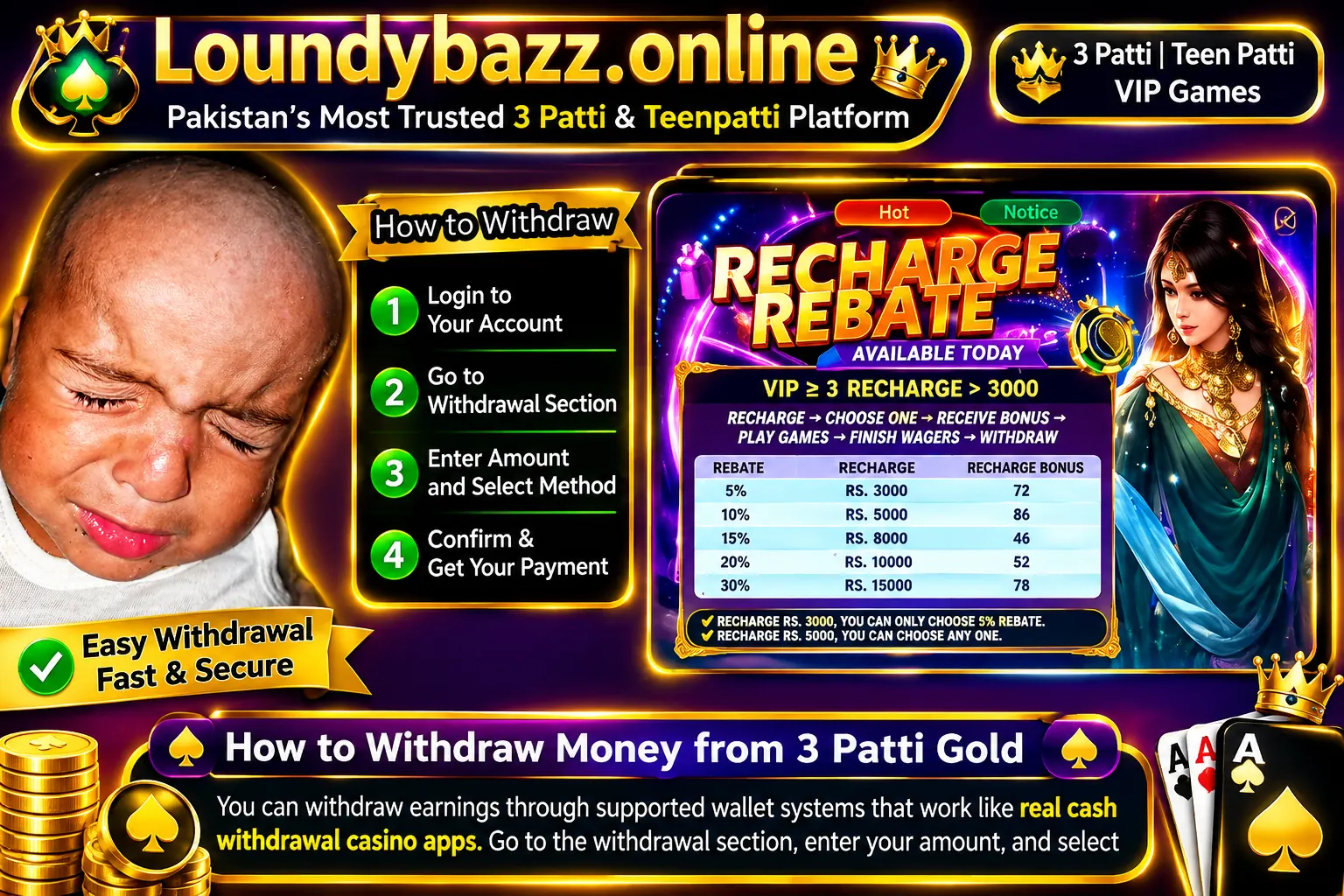 3 Patti Gold Withdraw