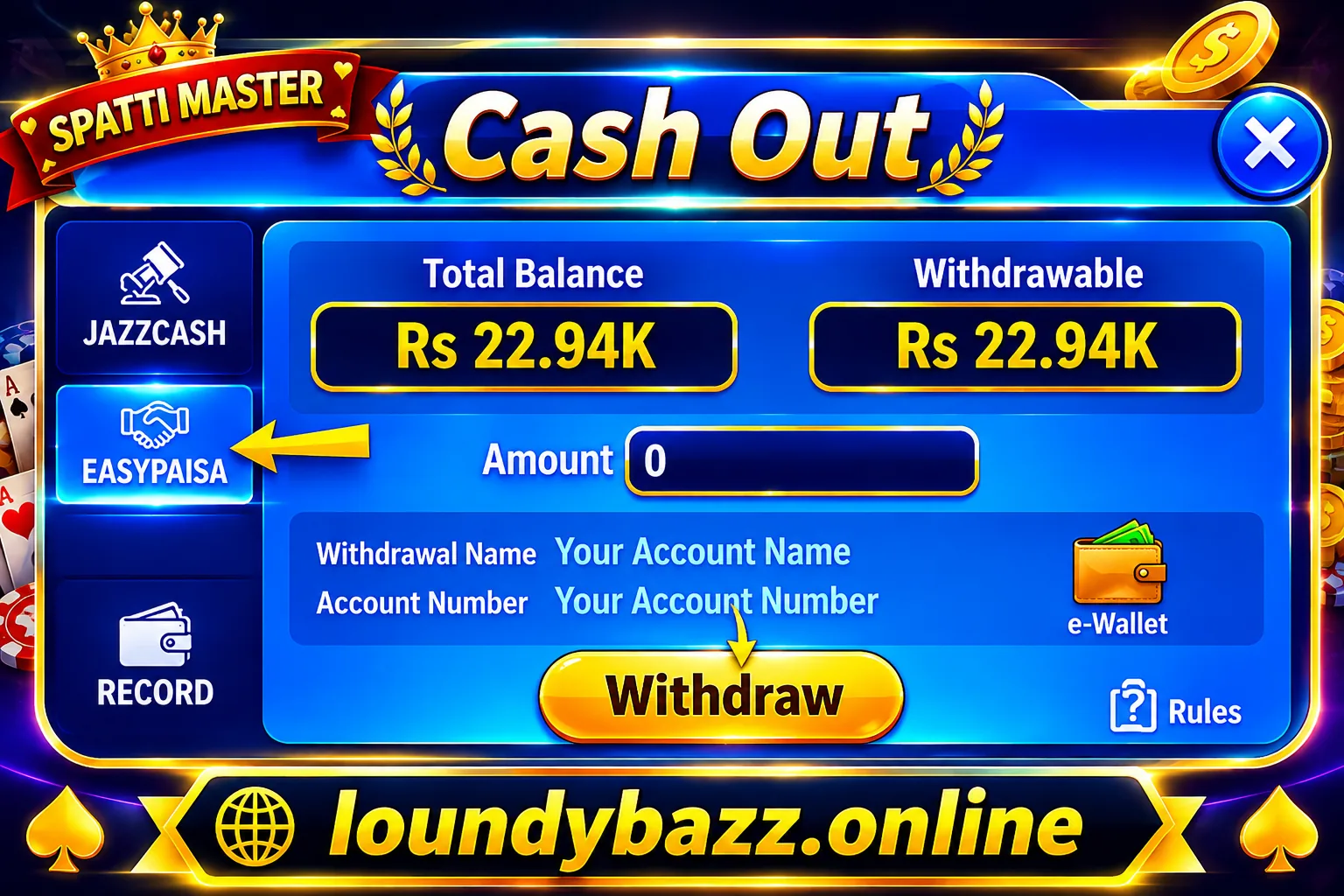 S9 Pro Cash Out